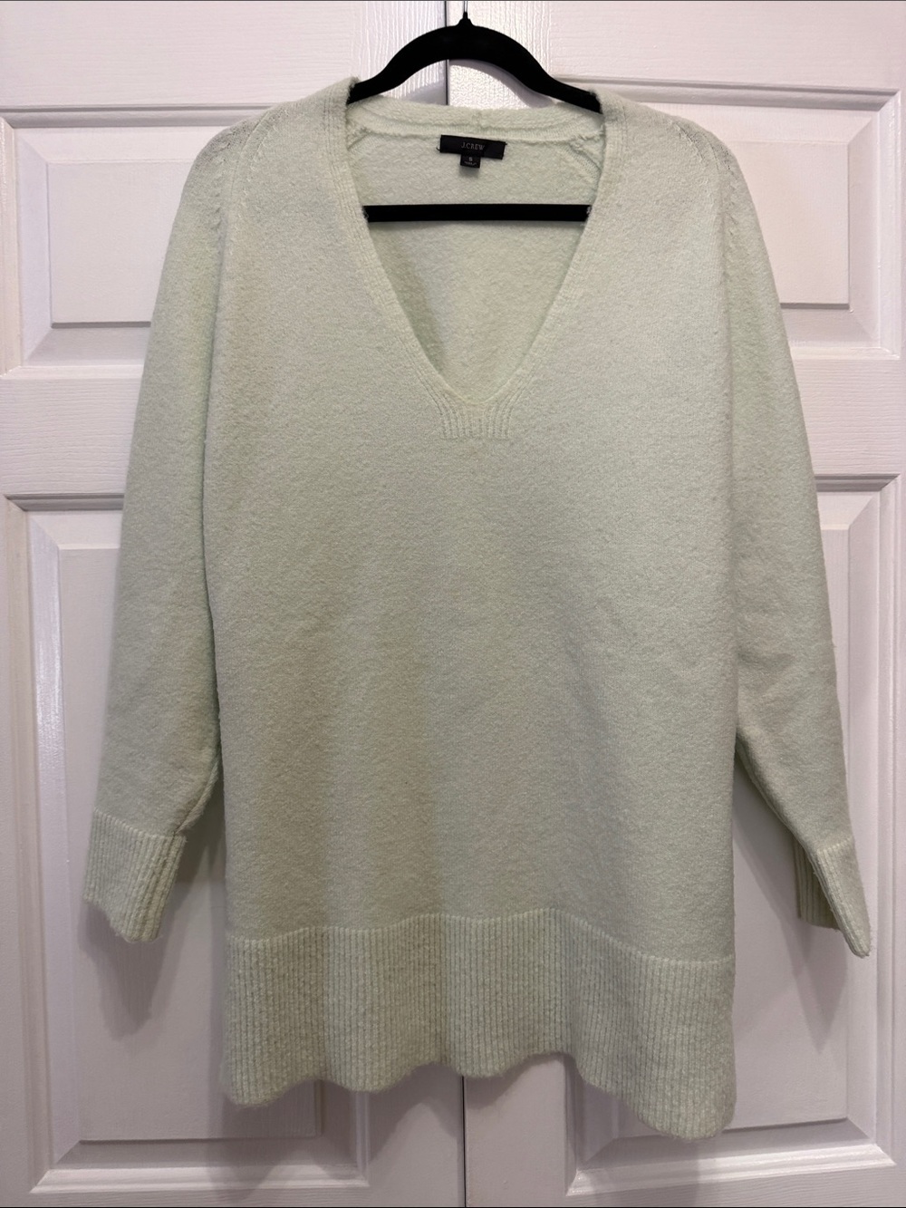 J. Crew Mint Green V-Neck Sweater